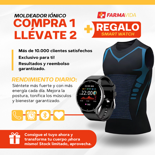 Chaleco Moldeador Iónico FIBER PULSE™ - COMPRA 1 LLÉVATE 2 + Smartwatch