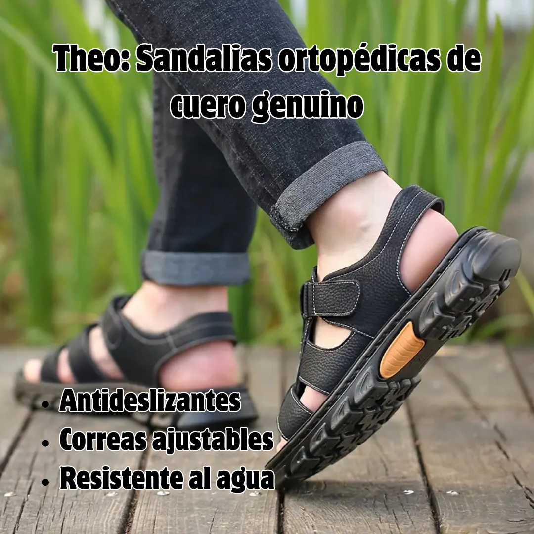 Theo | Sandali ortopedici in vera pelle