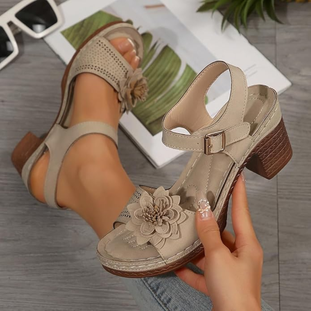 Amelia : Sandali floreali da donna