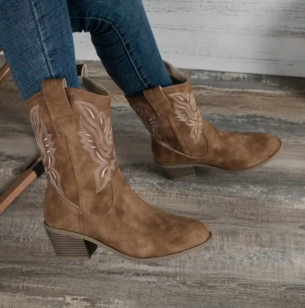 WomenBoots™ : Stivali da cowboy da donna in pelle lavorata a mano per le donne