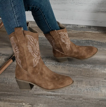 WomenBoots™ : Stivali da cowboy da donna in pelle lavorata a mano per le donne